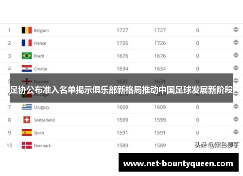 足协公布准入名单揭示俱乐部新格局推动中国足球发展新阶段